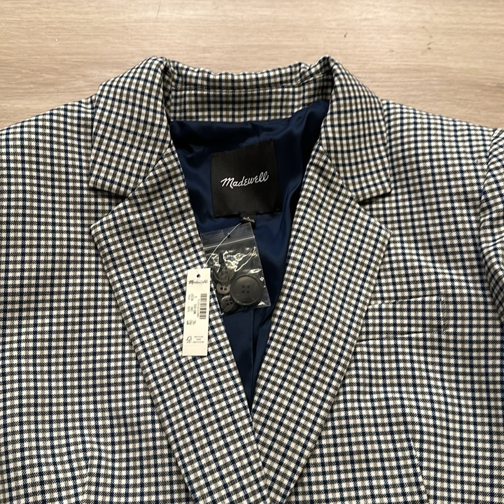 Gingham Slim Blazer 
Madewell women size 6 - Picture 6 of 7